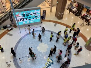 「ドリームス」の選手の皆さんとの体験コーナー