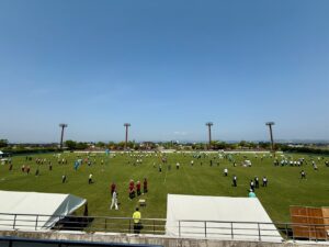写真は、晴天の下開催された北信越ゲートボール大会